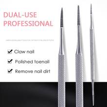1Pc Professional Double Head Toe Nail File Foot Nail Care Hook Pedicure File Dirt Clean Manicure Tool 2024 - buy cheap