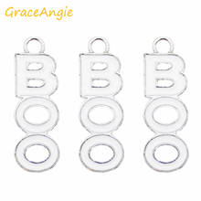 10pcs/pack White Halloween Boo Charms for earrings alloy party jewelry findings handmade Keychain crafts necklace gift 2024 - buy cheap