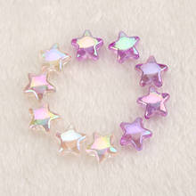 14pcs /lot kawaii Multicolor Cabochon resin star beads with hole for DIY Pendant and Charms 2024 - buy cheap