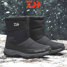 2021 New DAWA Fishing Shoes Winter Thick Snow Boots Plus Velvet Warm Shoes Outdoor Non-slip Fishing Boots Waterproof Short Boots 2024 - buy cheap