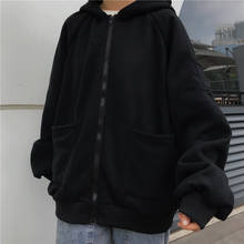 plus size Hoodies Women Harajuku streetwear kawaii oversized zip up sweatshirt clothing korean style long sleeve tops 2024 - купить недорого