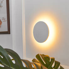 JMZM-Lámparas de pared redondas LED para interiores aplique moderno para Loft, dormitorio, decoración nórdica, luces de pared, aplique de aluminio blanco/negro para cabecera 2024 - compra barato