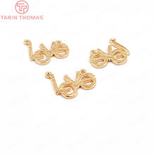 (33553)10PCS 13*11MM 24K Gold Color Brass LOVE Charms Pendants High Quality Diy Jewelry Findings Accessories wholesale 2024 - buy cheap