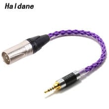 Haldane HIFI 10cm 2.5mm TRRS Balanced Male to 4-Pin XLR Balanced Male Audio Adapter Cable For AK240 AK380 AK320 DP-X1（purple） 2024 - buy cheap