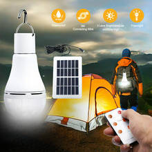Перезаряжаемый фонарь WAKYME светильник онарь для кемпинга светодиодный Светодиодная лампа на солнечной батарее, USB-зарядка, пульт дистанционного управления, портативный уличный фонарь для палатки 2024 - купить недорого