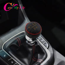 Color My Life 5 Speed Leather Gear Head Protection Cover for Kia Forte Soul for Hyundai Elantra I30 MT Shift Knob Collars 2024 - buy cheap