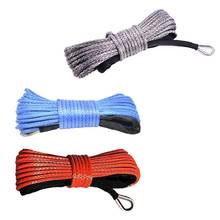 7700lbs Electric Winch Rope Nylon Rope High Strength Fiber Rope 6mmx15m Car Tow Rope Tow Strap 2024 - купить недорого