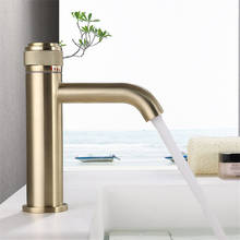 Bathroom Basin Faucets Solid Brass Sink Mixer Tap Hot & Cold Deck Mounted Single Handle Brushed Gold/Black/Chrome Crane Tap 2024 - buy cheap