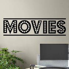Movies Sign Cinema Wall Decal Showtime Poster Home Theater Sign Quote Vinyl Sticker Gift Video Decor Film Strip Wall Art 2222 2024 - buy cheap