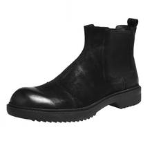 Итальянский бренд; мужские ковбойские ботинки для отдыха; сезон осень-зима; Рабочая обувь из натуральной кожи; ботинки «Челси» на платформе; ботинки-дезерты; botas sapatos 2024 - купить недорого
