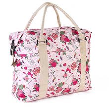 Корейская сумка для путешествий с принтом, Вместительная женская сумка-Органайзер, куб для упаковки багажа, сумка для девочек на выходные 2024 - купить недорого