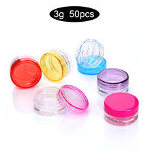 50Pcs 3g Plastic Pot Jars Empty Cosmetic Container with Lid for Creams Cosmetic Sample Container Make Up Jar 2024 - buy cheap
