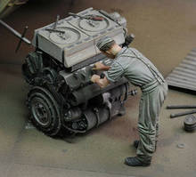 Figura de resina Unassambled 1/35 de infantería antigua en el trabajo (sin motor), kits de modelos en miniatura sin pintar 2024 - compra barato