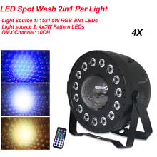 4Pcs/Lot 30W LED Par Lights RGB 3in1 Disco Ball Light DMX512 Control Can Par Spot Wasg LED Spotlight DJ Party Projector Lighting 2024 - buy cheap