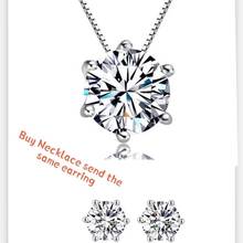 925 Sterling Silver Single drill zircon Necklaces & Pendants For Women Fashion Lady Festival Gift Sterling-silver-jewelry 2024 - buy cheap