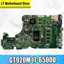 Laptop Motherboard para For Asus X555UJ X555UJ X555UF X555UQ X555UB X555U F555U A555U K555U GT920M I7-6500U originais mianboard 2024 - compre barato