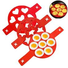 Molde de frigideira para ovo e panqueca, anti-aderente, molde de silicone, acessórios para cozinhar 2024 - compre barato