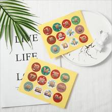 120Pcs 1-24 Numbers Seal Stickers Christmas Digital Sticker Biscuit Candy Seal Sticker Advent Calendar Party Decoration Sticker 2024 - buy cheap