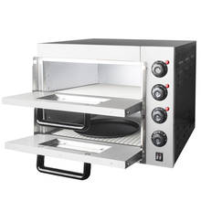 Forno elétrico de dupla camada para assar pão, pizza, tart, forno de cozimento, duas camadas, mecânico, horizontal 2024 - compre barato