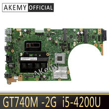 Placa base para portátil Akemy S551LB para ASUS S551LB S551LN S551LD S551L prueba placa base original 4G RAM I5-4200U GT740M-2G 2024 - compra barato