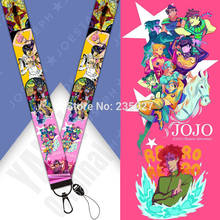 10 pcs/lot Anime JoJos Bizarre Adventure phone lanyard straps Joseph Brando keychain key rope keyring strap toy gift 2024 - buy cheap