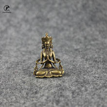 Solid Copper Mini Guanyin Buddha Statue Living Room Decorations Feng Shui Miniatures Figurines Home Decor Car Ornaments Crafts 2024 - buy cheap