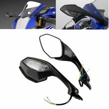 Motorcycle Rearview Mirror Side Mirror LED Turn Signal Light For Yamaha YZF R6 2017 YZF R1 2015-2019 16 2024 - buy cheap