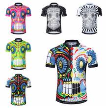 2021 Cycling Jersey Men Short Sleeve Bicycle Clothing MTB Road Riding Team Skull Bike Jersey Shirts Top Ropa ciclismo Maillot 2024 - buy cheap