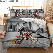 Juego de ropa de cama de carreras para motocicleta, juego de funda nórdica con estampado Vintage de París, ropa de cama doble, tamaño Queen, con funda de almohada 2024 - compra barato