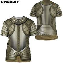3D Cosplay Samurai armor Printed Men t shirt Street Fashion Short sleeve shirt Knight armor street Casual Unisex T-shirt Tops 06 2024 - buy cheap