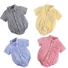 Summer Newborn Baby Boys Girls Lattice Jumpsuit Summer Baby Boys Short Sleeve Shirt Clothes Toddler Baby Girl Romper 2024 - buy cheap