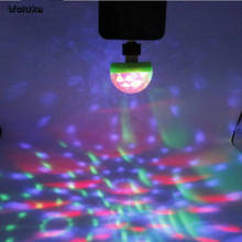 Магический шар сценический свет мини USB светодиодный диско-свет портативный Семейный вечерние клубный красочный эффект сценическая лампа для мобильного телефона CD50 W05 2024 - купить недорого