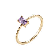 Изысканное модное ювелирное изделие кольца для женщин очаровательное кольцо из розового золота с кристаллом из циркония простые женские обручальные кольца Подарки 2024 - купить недорого