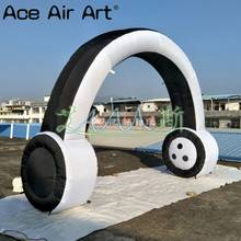 4.2m High 3m Width LargeInflatable Headphone Earphone Replicas Archway For Advertising/Music Events Decoration 2024 - buy cheap