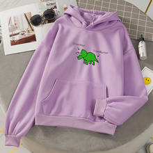 Sweatshirt Women Oversized Hoodie Dinosaur Printed Letter Hoodies Women Harajuku Vintage Female Pullovers Long Sleeve Tops 2024 - buy cheap