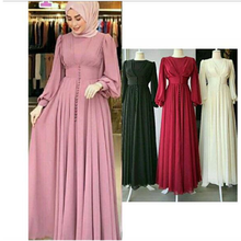 Мусульманский хиджаб платье 2020 женское шифоновое ИД Мубарак Вечерние вечернее длинное платье Арабский Дубай турецкая исламская одежда французское 2024 - купить недорого