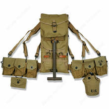 Equipo de paracaidista del Ejército de los EE. UU., equipo de infantería HAVERSACK de campo, recreaciones de guerra militar de alta calidad, WWII WW2, M1928 1942 2024 - compra barato