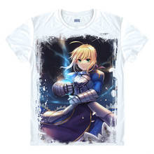 Camiseta estampada de Fate Stay night Saber Archer Rin tohaka Shirou Emiya, camisetas de manga corta para hombre y mujer, camisetas transpirables de verano 2024 - compra barato