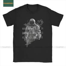 Interstellar T Shirts for Men Pure Cotton Vintage T-Shirt Crew Neck Nolan Movie Space Sci Fi Spaceship Tees Short Sleeve Tops 2024 - buy cheap