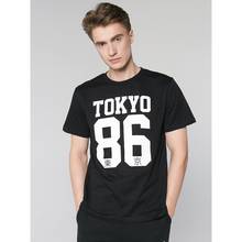 T-shirt for men TBOE with short sleeves 100% Cotton black 83046 Streetwear Clothes Fashion