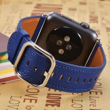 Natural Genuine leather loop band for Apple watch 42mm 38mm Women Men Sport strap for iwatch series 4 3 2 1 40mm 44mm Wrist band 2024 - buy cheap