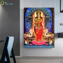 5D DIY Diamond Painting Goddess Of Fortune Lakshmi Full Square Round Diamond Embroidery Religion Cross Stitch Diamond Mosaic 2024 - buy cheap