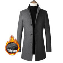 Lã masculina mistura casaco outono inverno engrossar jaquetas abrigos casaco de lã masculina casaco masculino de luxo lã mistura casacos 2024 - compre barato