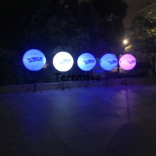 Рекламный надувной стенд светящийся воздушный шар с штативом из нержавеющей стали/светодиодное освещение надувной штатив воздушный шар 2024 - купить недорого