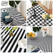 Toalha de mesa retangular para mesa zebra mildliner capa de mesa branca toalha de mesa protetor de mesa pano de algodão nh algodão linho 2024 - compre barato