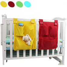 Cartoon Rooms Nursery Hanging Storage Bag Baby Cot Bed Crib Organizer Toy Diaper Pocket For Newborn Crib Bedding Set 45*35cm 2024 - buy cheap
