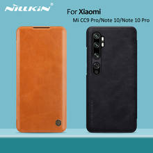 For Xiaomi Mi Note 10 Case NILLKIN Vintage Qin Flip Cover Wallet PU Leather PC Back Cover for Xiaomi Mi Note 10 Pro / Mi Cc9 Pro 2024 - buy cheap