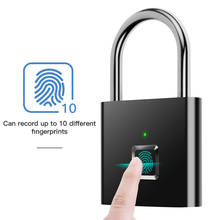 Smart Bluetooth Rechargeable Door Lock Fingerprint Lock Anti-Theft Keyless Security Padlock With USB-Cable 2024 - buy cheap