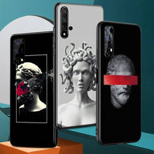 Capa de silicone estátua abstrata arte david medusa, para realme 7 7i 6s 6i 6 coloridos 5 3 3i 2 xt narzo 20 10 pro, capa de telefone macia preta 2024 - compre barato