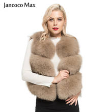 New Arrivals Women's Real Fox Fur Vest Fashion Lady Natural Fur Waistcoat Luxury Gilets S1673 2024 - buy cheap